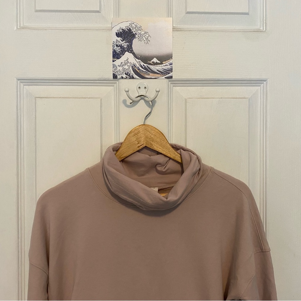 Lululemon Rose Turtleneck Sweater with Kangaroo Pocket